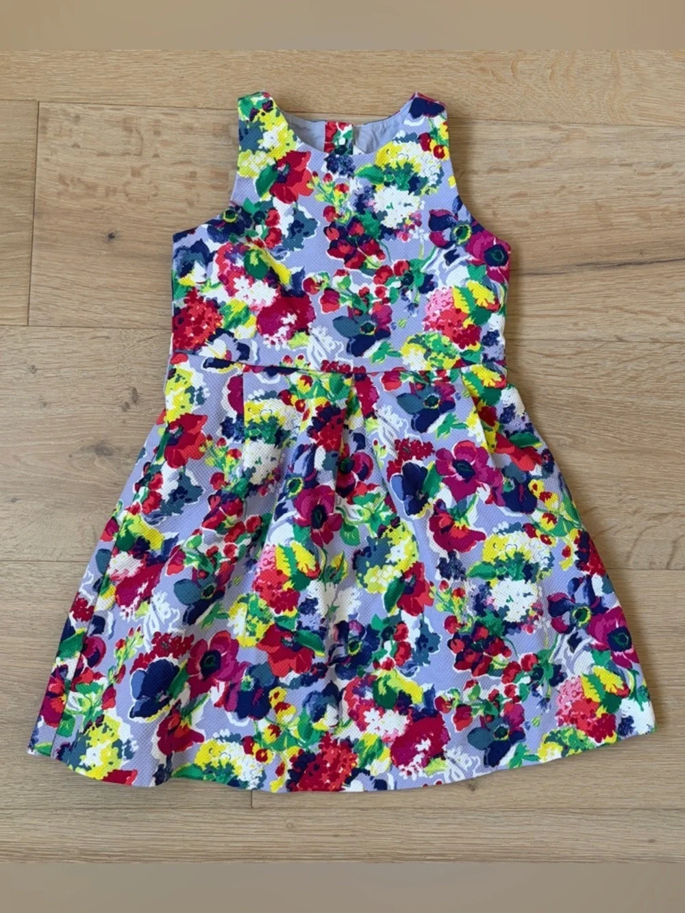 Janie and Jack Girls Size 6 Floral Dress Colorful Cotton Lined Party Easter *U6